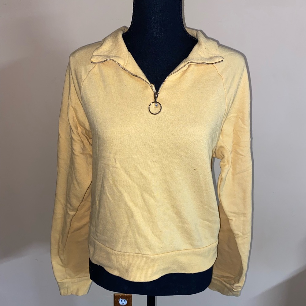 Yellow pullover hoodie. New